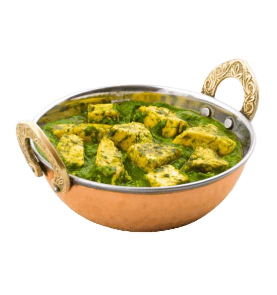 Aloo Palak - Potatoes cooked with fresh spinach
