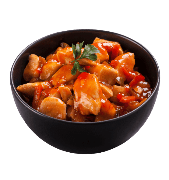 Chicken Sweet and Sour - Chicken cubes in a sweet and sour sauce